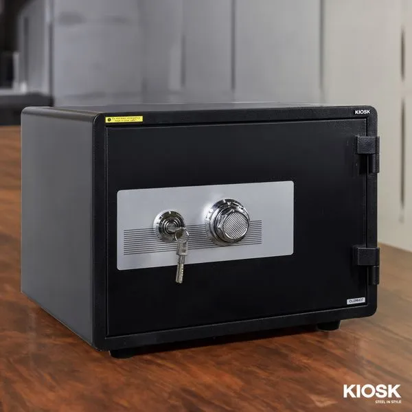 Fire-resistant Safe with Combination Lock and Key, 46kgs Horizontal