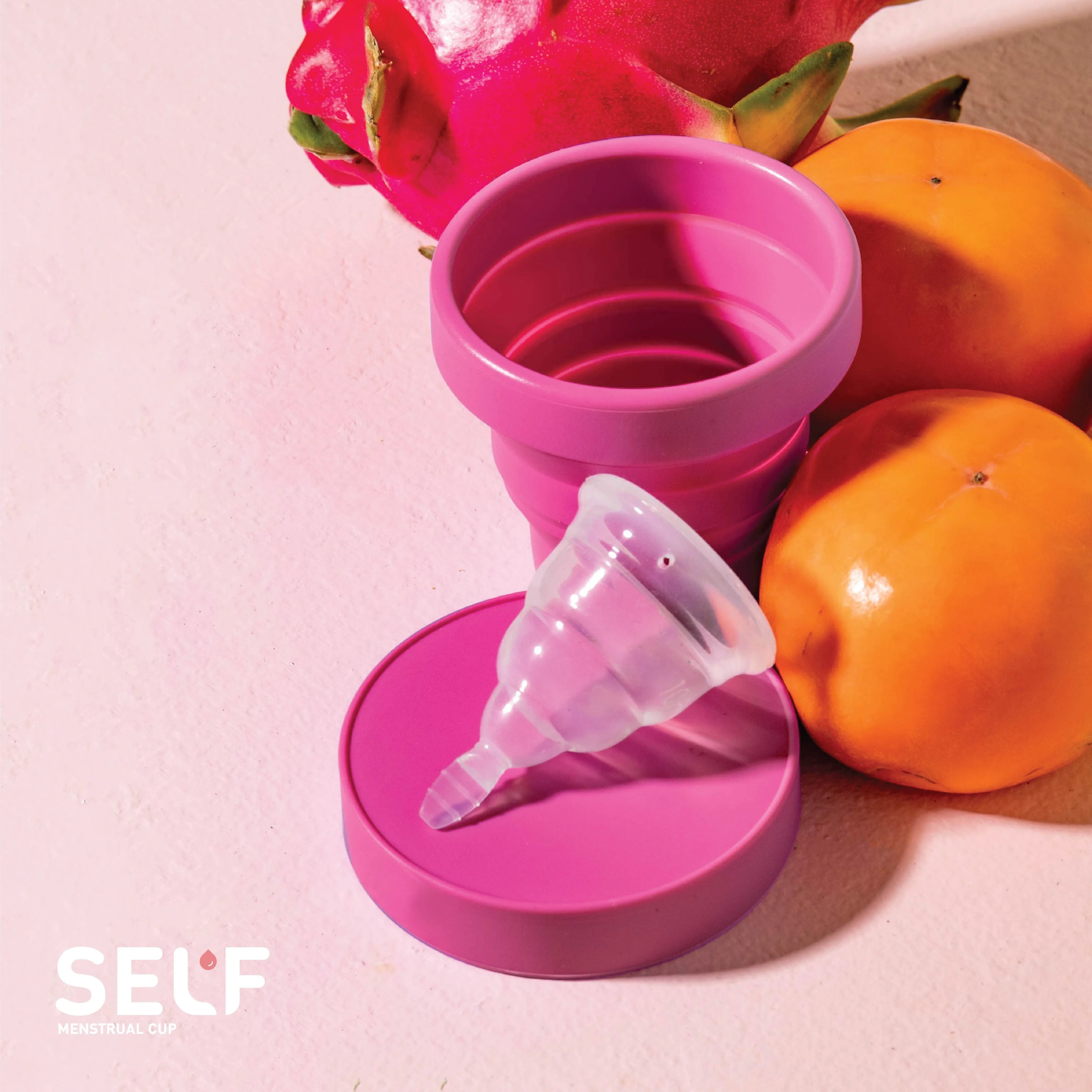 Self Cup - Menstrual Cup dari Silikon Cair dengan Case yang dapat Dilipat