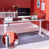 Meja Kerja Elektrik Adjustable, soket pop-up, 180 cm.-5