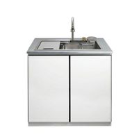 KIOSKตู้ครัวพร้อมซิงค์แสตนเลสSUS304 ก๊อกอัจฉริยะ และอุปกรณ์เสริมครบชุด-3