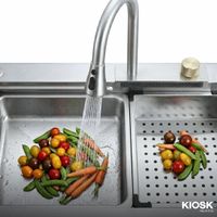 KIOSKตู้ครัวพร้อมซิงค์แสตนเลสSUS304 ก๊อกอัจฉริยะ และอุปกรณ์เสริมครบชุด-7