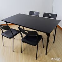 KIOSK โต๊ะทานข้าวท๊อปเหล็ก ขนาด 150x80x70 ซม.-1