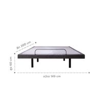 Electric adjustable bed for 5 feet mattress with massage system-19