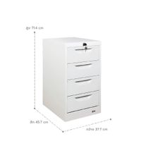 KOL 4-Drawer Filing Cabinet for Documents and Equipment with Automatic Locking Key-7