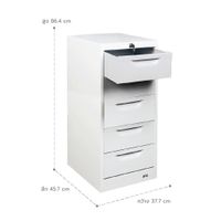 KOL 5-Drawer Filing Cabinet for Documents and Equipment with Automatic Locking Key-8