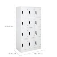 KOL 12-Door Locker Cabinet with 2 Keys per Compartment-2