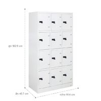 KOL 12-Door Locker Cabinet with combination lock per Compartment-2