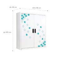 Bookcase with 2 doors open with pattern-4