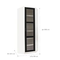 Corner high glass cabinet (Hexagon)-10