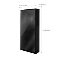 Figure model display cabinet with adjustable shelves & LED lights.-2