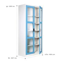 Lemari tinggi - Pintu kaca terbuka, dengan kedalaman 40cm-7