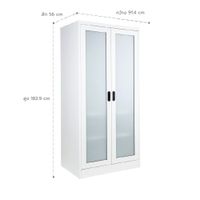Frosted glass door wardrobe-5