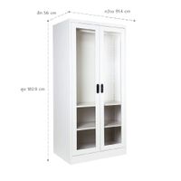 Open glass door wardrobe-6