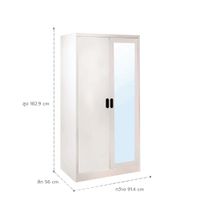 Open door-capsule handle mirror wardrobe -Ixy Mild collection-4