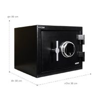 Fireproof safe with fingerprint  and digital code system,  22 kgs.-1