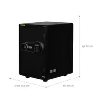 Fireproof safe with fingerprint  and digital code system,  46kg. -Vertical-9