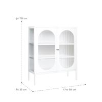 ตู้โชว์ 3ชั้น ทรงกลาง รุ่น Sleek พร้อมกระจกคลื่นมุมโค้ง 3 ด้าน-8