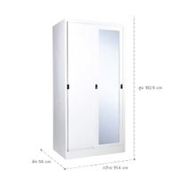 Lemari Pakaian dengan Pintu Geser - Ixymild -4