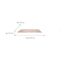 50 cm Neem wood top -2