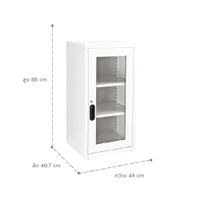 KIOSK Steel Glass Door Cabinet 2 Adjustable Shelves Lock Options-3