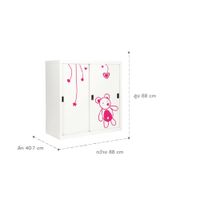 Sliding door cabinet with graphic-4