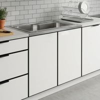 KIOSK DB-203 Kitchen Cabinet with Pearl Sand Finish Stainless Sink
