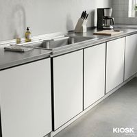 KIOSK DB-203 Kitchen Cabinet with Pearl Sand Finish Stainless Sink
