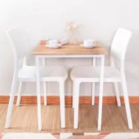 Dinning table  for 2 with Neem wood  top-4