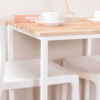Dinning table  for 2 with Neem wood  top-5