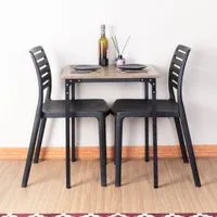 Dinning table  for 2 with Neem wood  top-1