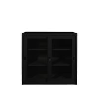 KOL 3-Foot  Sliding Glass Cabinet with 3 Adjustable Shelves and Lock-4