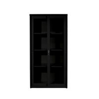 KOL Sliding Glass Door Cupboard with 3 Adjustable Shelves and Lock-5