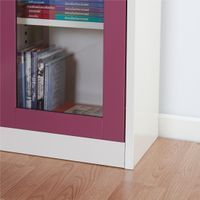 1 open glass door Book cabinet-4