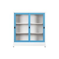 Sliding glass door cabinet with base-5