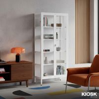 မှန်အကြည်သုံးဖက်နှင့် အကန့် (၅)ကန့်ပါရှိသော ရိှုးကေ့စ်ဗီဒိုအမြင့်